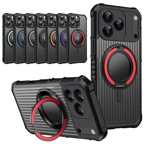 수나르 아이폰15 프로 맥스 링홀더 맥세이프 반투명 하드 범퍼 케이스_이미지