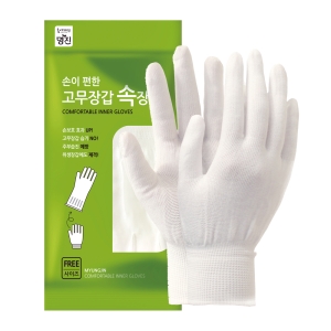 명진 손이 편한 고무장갑 속장갑 (1켤레)_이미지