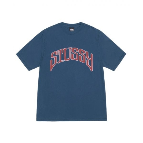 스투시 피그먼트 다이드 아치드 티셔츠 네이비 Pigment Dyed Arched T-shirt Navy 1905085_이미지