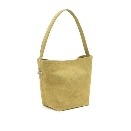 바네사브루노 아떼 액세서리 PANIER 올리브 스웨이드 파니에 버킷백 L AABA5F202K1