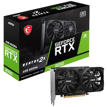 MSI 지포스 <b>RTX</b> <b>3050</b> 벤투스 2X E OC D6 6GB