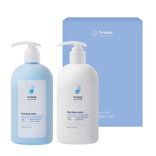 닥터딥 리얼바디선물세트 리얼바디워시 300ml+리얼바디로션 300ml 2종세트