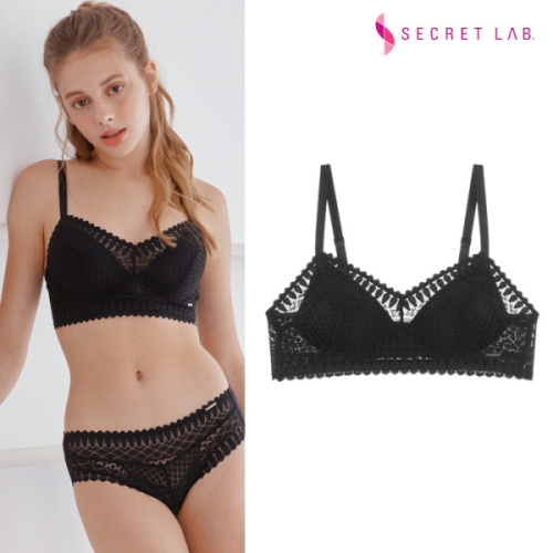시크릿랩 소프트 레이스 볼륨업 브라렛 블랙 SBWBR2O05T 33026953_이미지