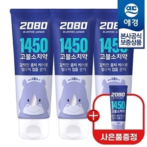 애경 2080 1450 고불소 주니어 치약 80g x 6개 + 키즈치약 50g (1세트)