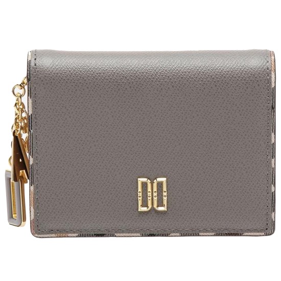 LF 닥스 그레이 체크 라인 배색 명함 카드 지갑 DCHO7F382G2