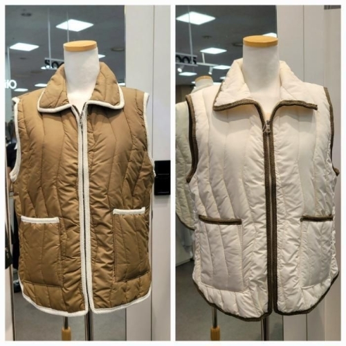 SOOS HC07 라인배색카라패딩베스트 S254NVOA65