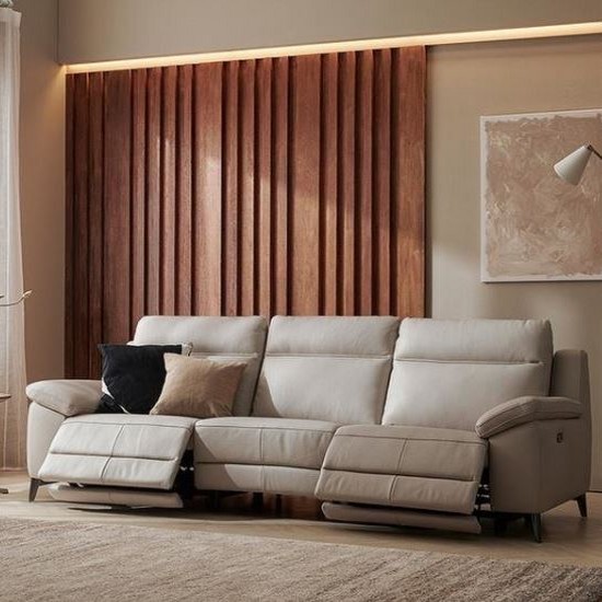 한샘 MVME 프라임 노블 천연가죽 리클라이너 4인용_이미지