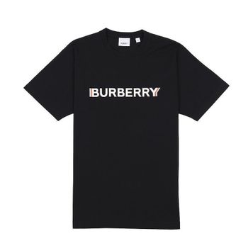 버버리 로고 아리아나 블랙 티셔츠 128929201