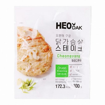<b>허닭</b> 닭가슴살 스테이크 청양고추맛 100g