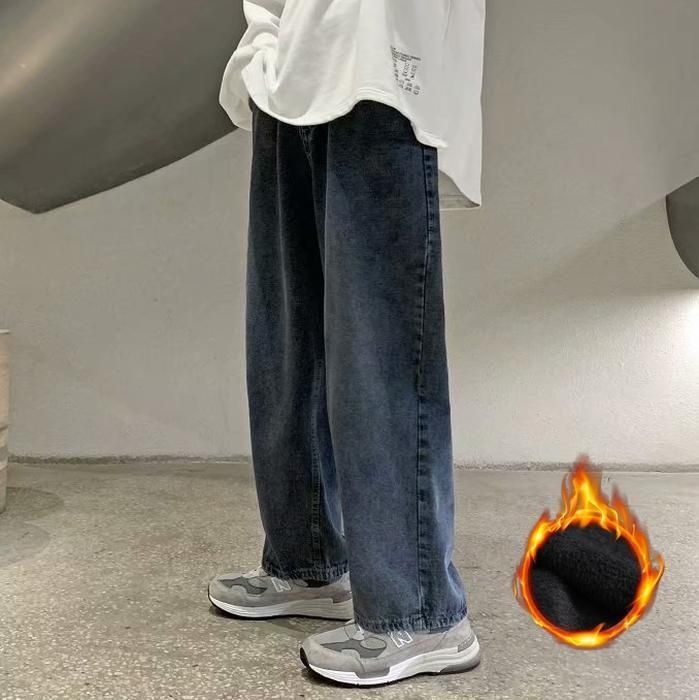 더블디 남성 겨울 기모 캐주얼 와이드핏 청바지 IS-TTP11 25426275A