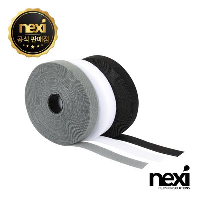 NEXI NX1559 롤타입 벨크로타이 블랙 10m