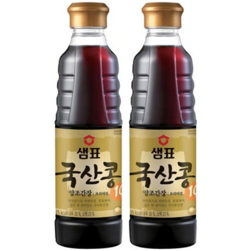 샘표 국산콩 양조간장 500ml (2개)_이미지