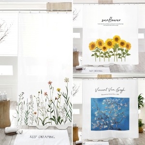 상상후 샤워커튼/인테리어커튼/방수커튼/욕실파티션/욕실선반