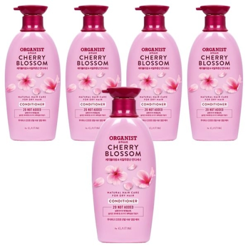 LG생활건강 오가니스트 체리블라썸 수분영양 컨디셔너 500ml (5개)_이미지