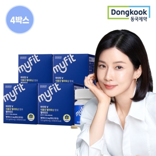 동국제약 마이핏 V 식물성 멜라토닌 멜라민즈 450mg 30정 (4개)