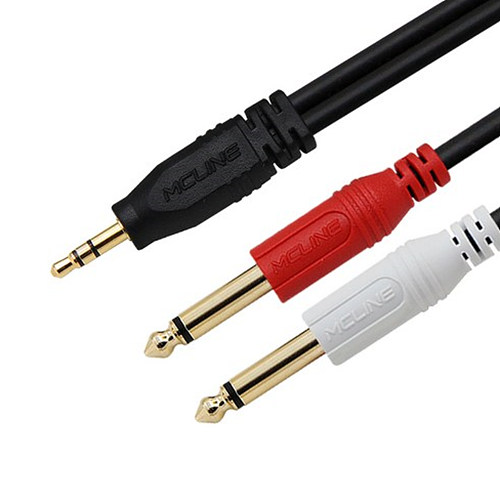 맥라인 MC-PA05 3.5mm 스테레오 to 6.3mm 2모노 케이블 (30m)_이미지