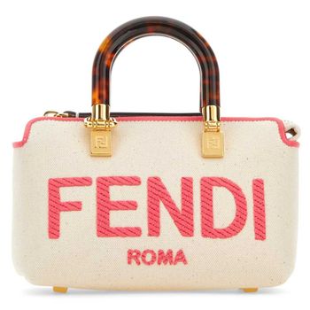 펜디 바이 더 웨이 미니 보스턴백 아이보리 핑크 53046351