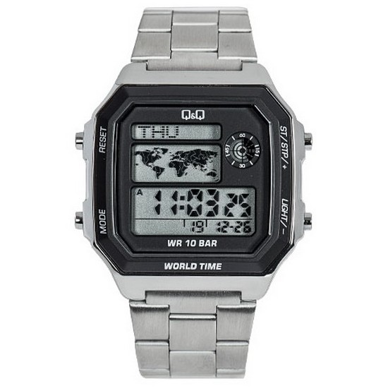 큐앤큐 M196J-006Y 메탈시계 디지털시계