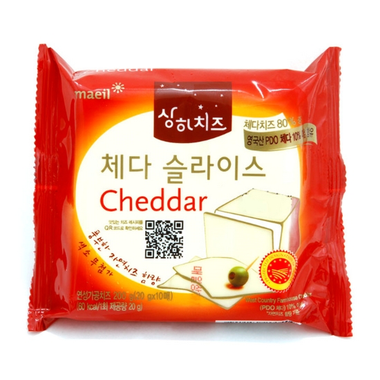 체다 슬라이스 치즈 10매입 200g