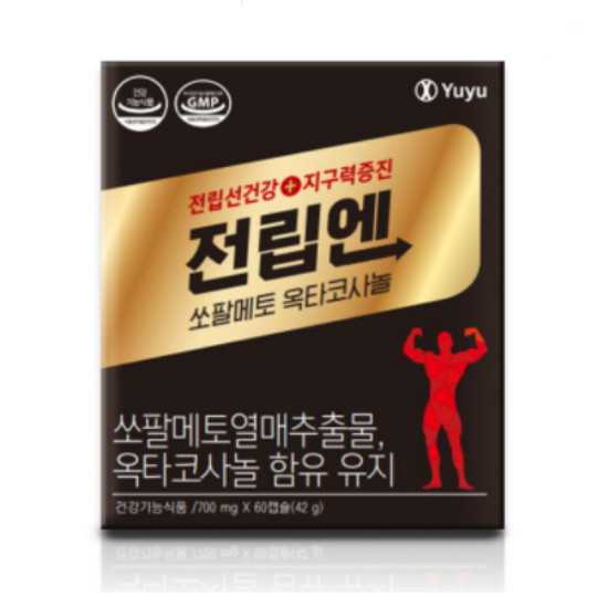 유유제약 전립엔 쏘팔메토 옥타코사놀 60캡슐 (1개)