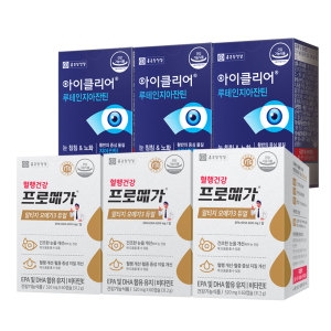 종근당건강 프로메가 알티지 오메가3 듀얼 60캡슐 x 3개 + 아이클리어 루테인지아잔틴 30캡슐 x 3개 (1개)