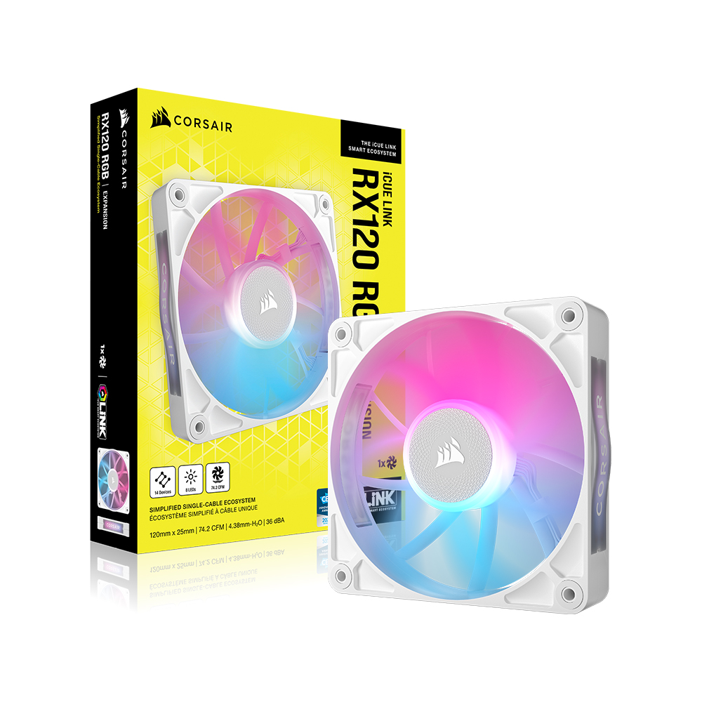 CORSAIR iCUE LINK RX120 RGB Expansion Fan (화이트)_이미지