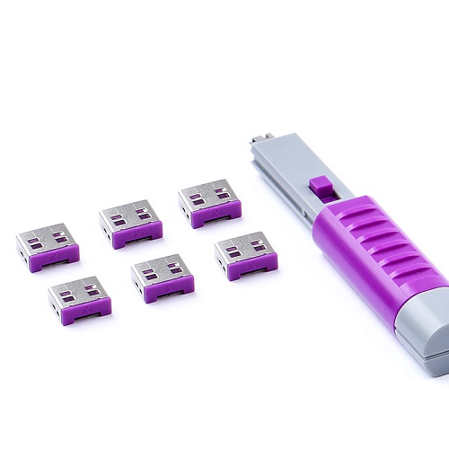 컴엑스아이 스마트키퍼 UL03PK USB 포트락 (퍼플, 6개)_이미지