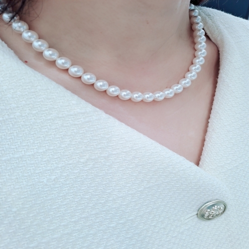 로이드 8mm 스와 진주비드 14K 목걸이 LNN25046G