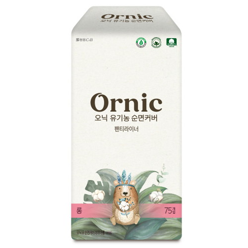 코디 오닉 유기농 순면커버 프리미엄 팬티라이너 롱 75p 4팩 총 300매