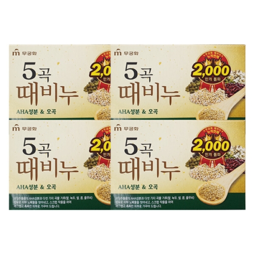 무궁화 5곡 때비누 90g (4개)_이미지