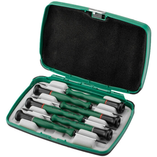 사타 일자 십자 정밀드라이버 세트 09312 (6pcs)_이미지