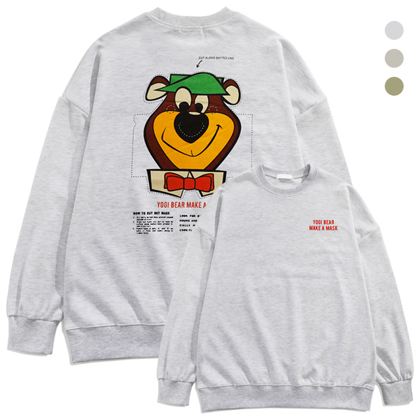 요기베어 박스핏 맨투맨 MDMU225SM