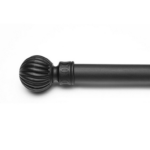  윈도우드레스 35mm 심플 라운드 블랙 커튼봉 [160~300cm]