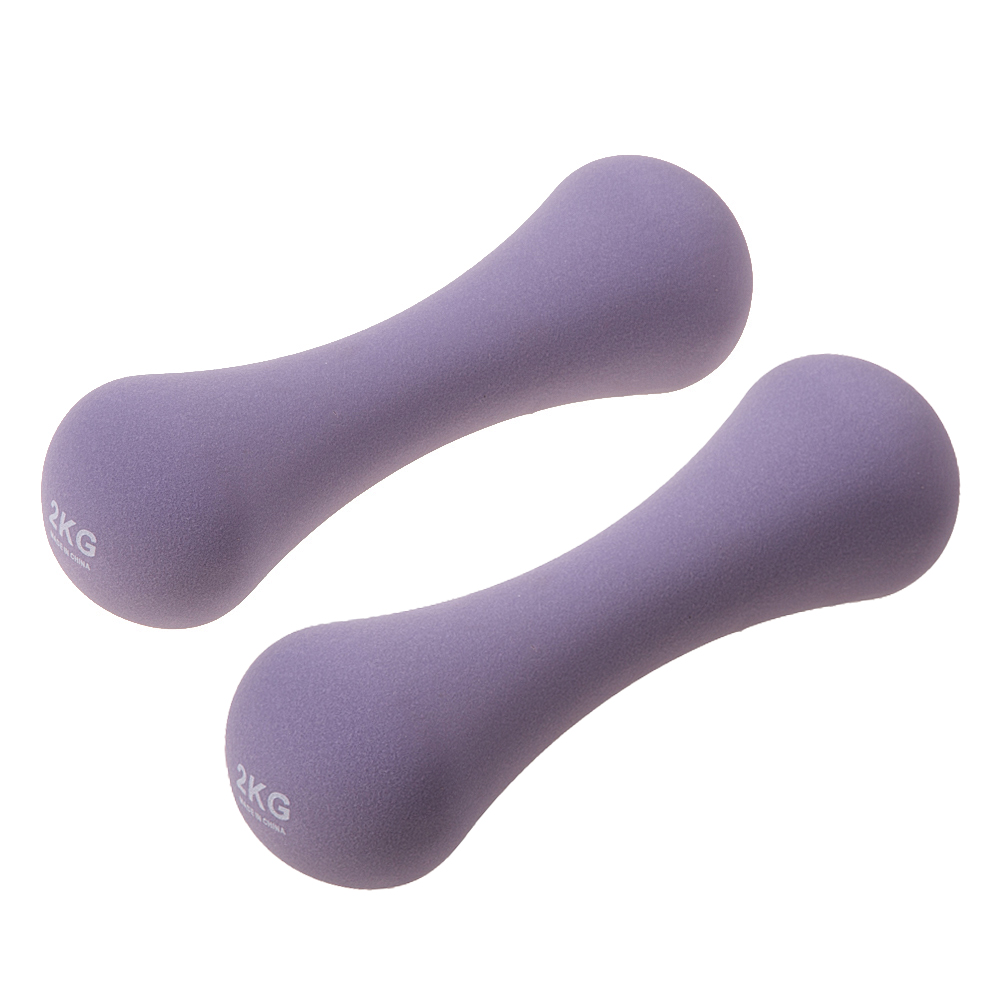 쿠팡 코멧 네오프렌 아령 라벤더 세트 (2kg, 2개)_이미지