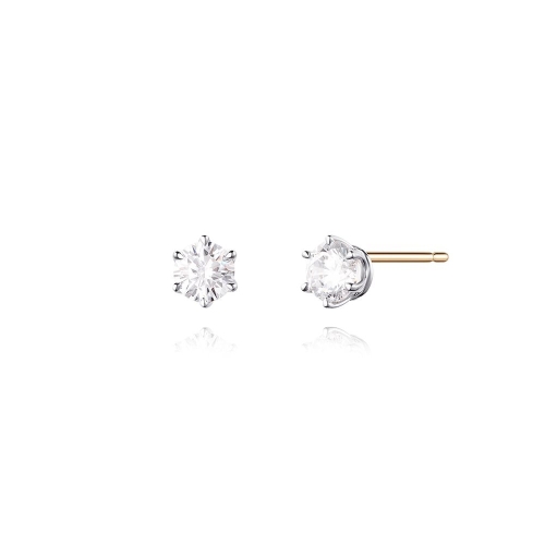 Vela 14K 화이트골드 3부 랩다이아귀걸이 SA25C58K