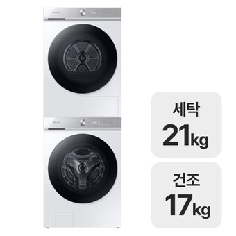 삼성전자 비스포크 AI <b>WF21B6400KW</b> + <b>DV17B8720BW</b>