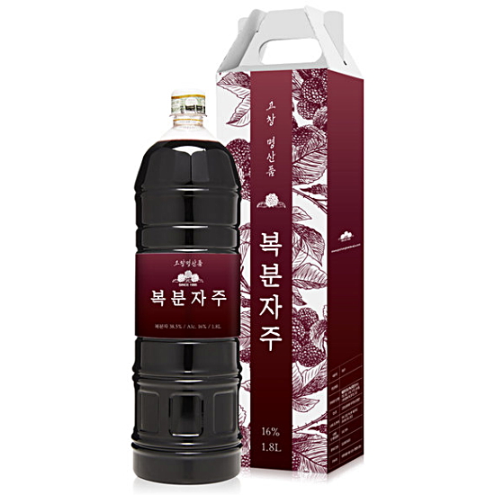 고창명산품복분자주영농조합법인 고창 복분자주 1.8L (1개)_이미지