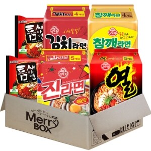 오뚜기 진라면매운맛5개 + 열<b>라면</b>5개 + <b>참깨</b><b>라면</b>4개 + 김치<b>라면</b>4개 + 틈새<b>라면</b>2개