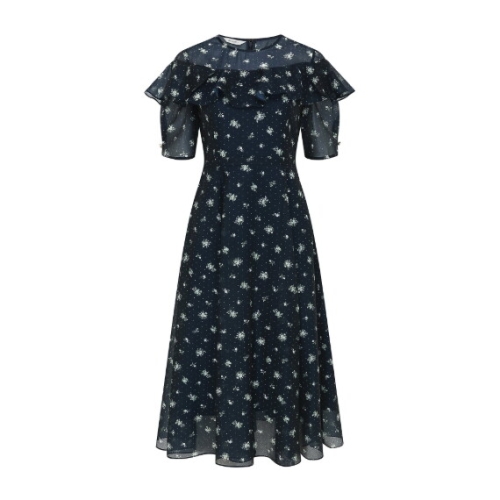 바바패션 JJ지고트 여성 플로럴 프릴 플레어 원피스 GR5A0OP501