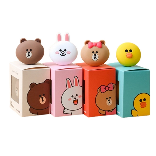 라인프렌즈 통풍구형 차량용 방향제 본품+리필2p 세트