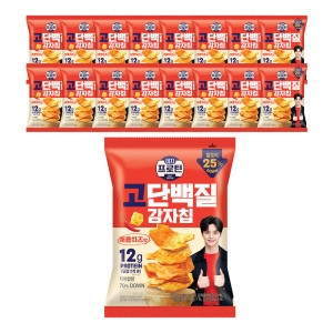 롯데제과 이지프로틴 고단백질 감자칩 매콤치즈맛 50g (16개)_이미지