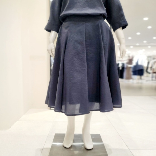 아이잗바바 오간자 백 밴딩 플레어 스커트 BR9A0SK201_이미지