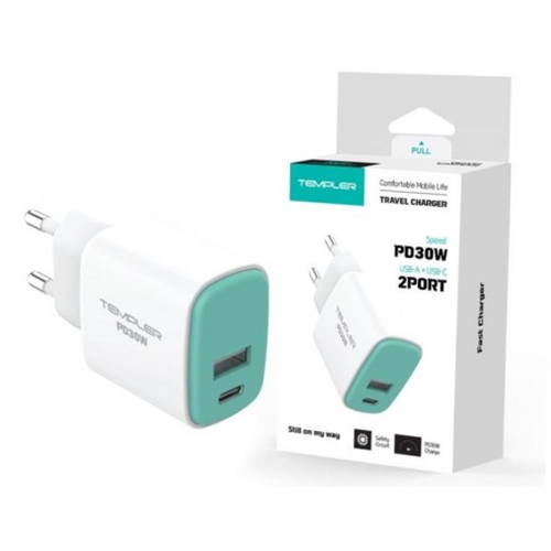 지스타코리아 TEMPLER PD 30W 2포트 충전기 TEM-H22-P30U2 (케이블미포함)_이미지