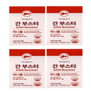  우리바이오 닥터놀로지 간부스터 700mg 12정 [4개]