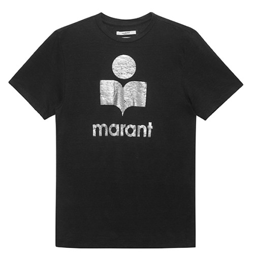 이자벨마랑 쥬얼 로고 린넨 반팔 티셔츠 TS0406 00M008E