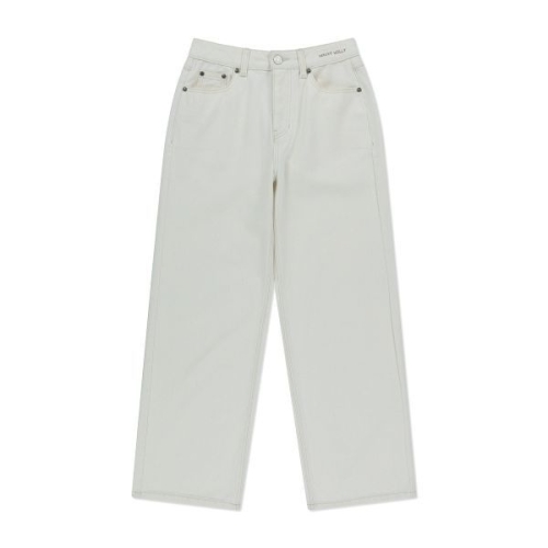 비케이브 와키윌리 여성 청바지 여성 여자 우먼스 컬러워싱 데님팬츠 크림 WA2501PT62CM 7978