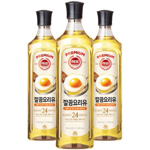 해표 깔끔요리유 900ml (3개)_이미지