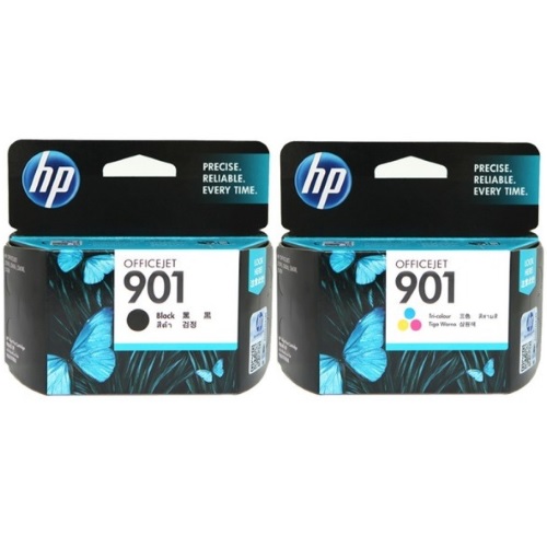 HP 정품 901 (CC653AA, CC656AA) 세트