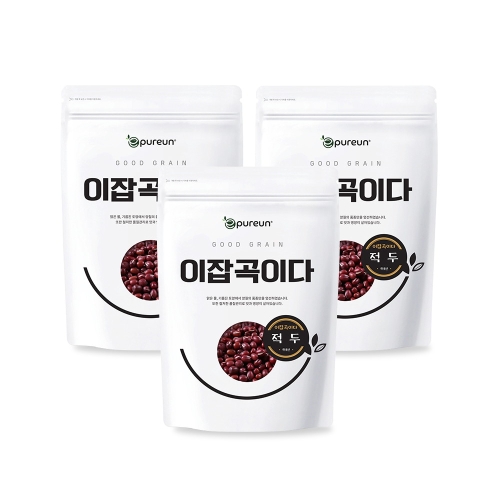 이잡곡이다 국산 적두 팥 1kg 3개