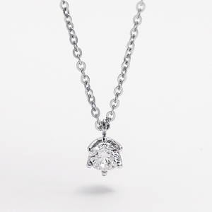 14K 2캐럿 6프롱 다이아몬드 목걸이 LNB21312D